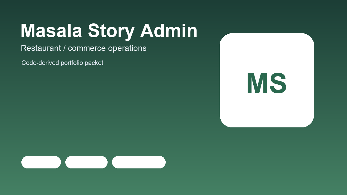 Masala Story Admin project thumbnail
